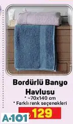 BORDÜRLÜ BANYO HAVLUSU 70X140 CM